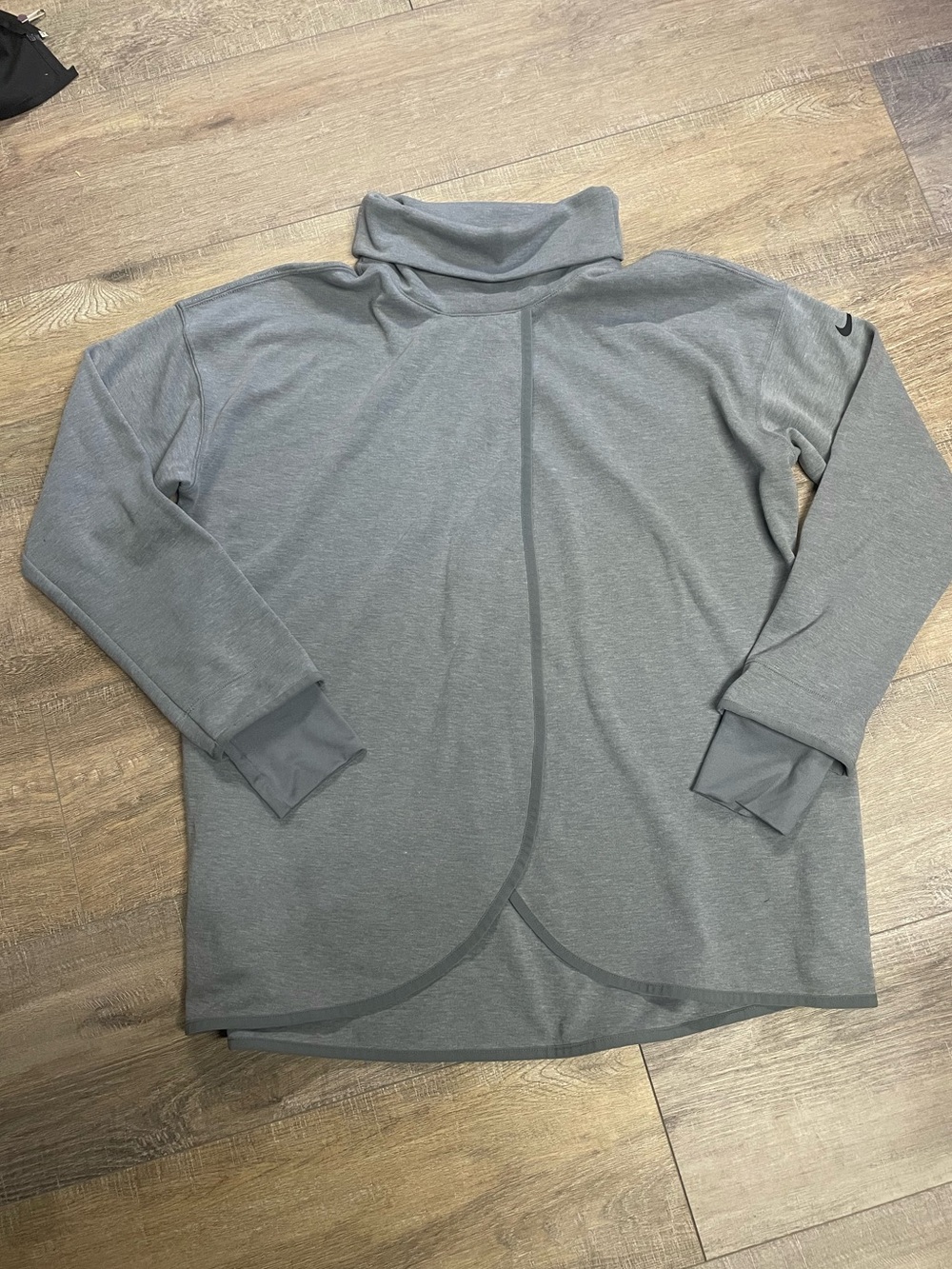 Nike Maternity/Nursing Gray Funnel Neck Reversible Pullover Sweatshirt